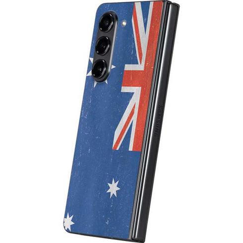 Australia Flag Distressed Galaxy Z Fold5 5G Skin